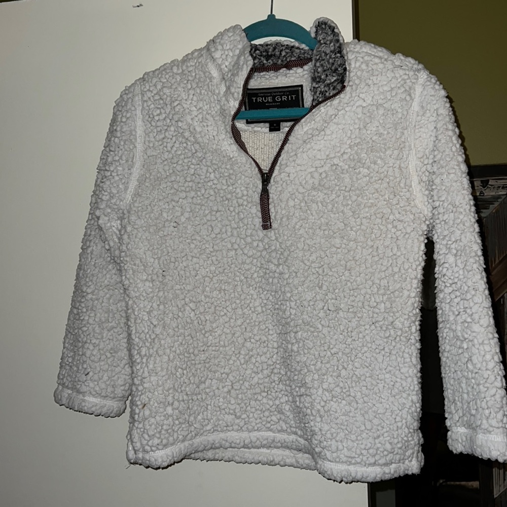 White Sherpa Pullover